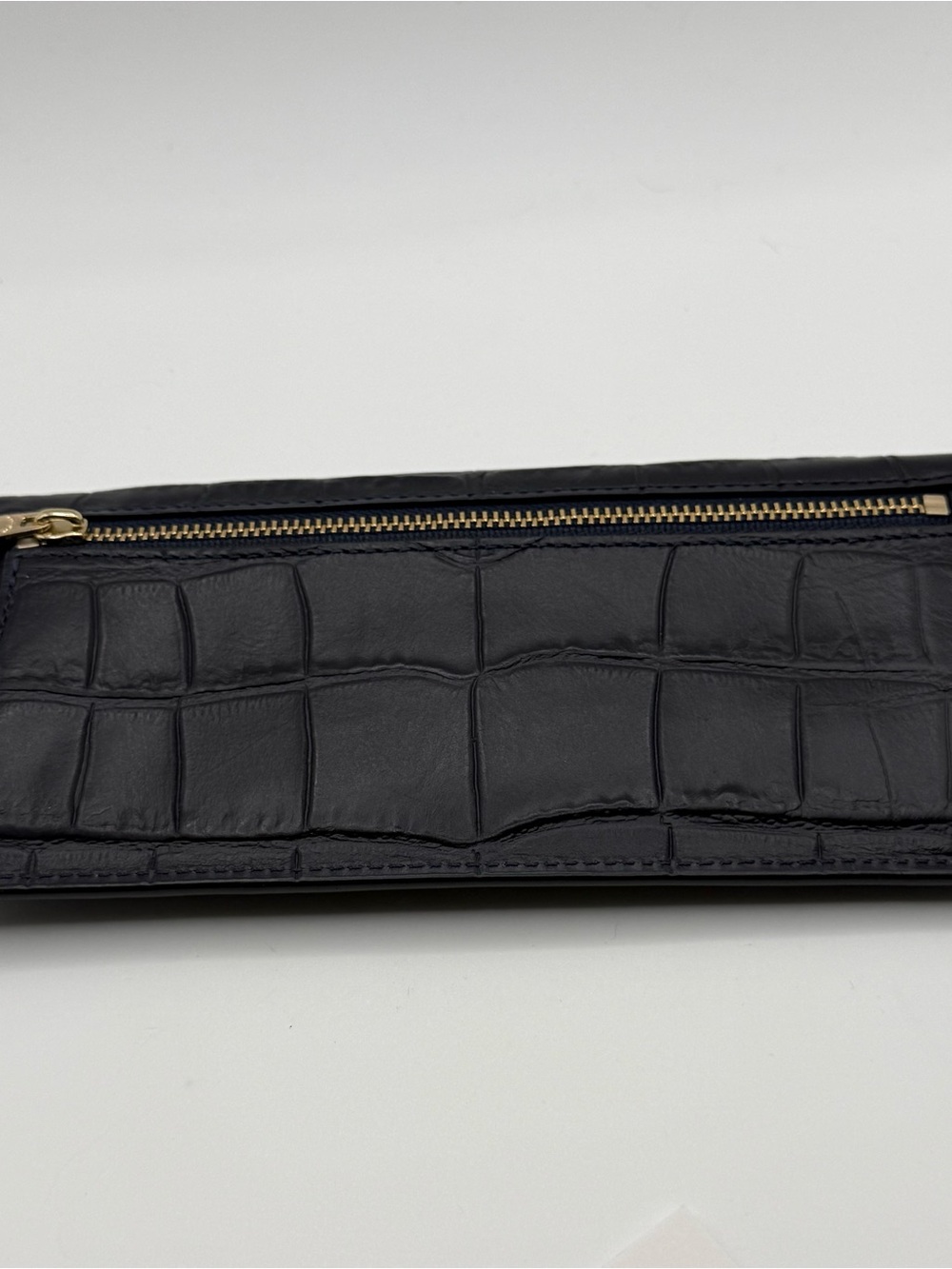 Coach Black Croc-Embossed Leather Wallet - Picture 5 of 7